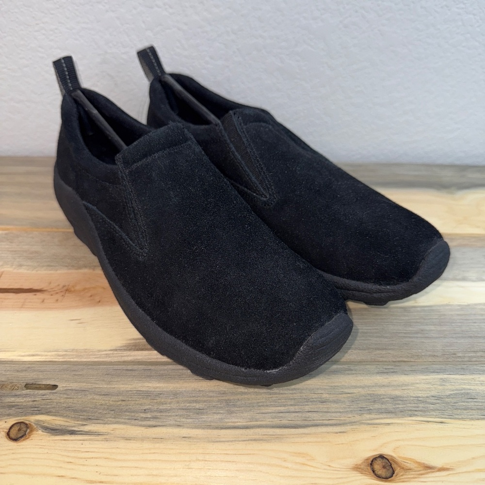 NWT Suede Black Slip On Shoes Size 8.5 - Picture 3 of 12